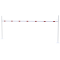 Height restriction barrier | with 2 square posts | cross tube length: 7000 mm | to be fixed by plugs | without barrier of aluminium tube